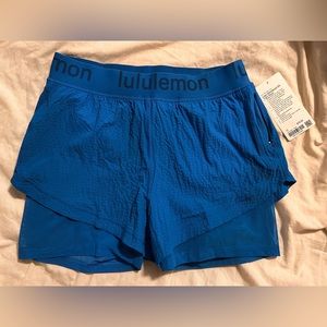 Lululemon size 12 NTW -Blue - Logo Waistband HR Train Short